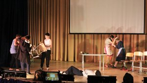 Театральная весна - постановка "Нервные люди" 5"В"