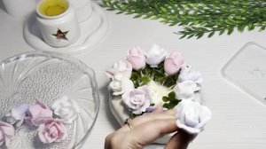 Как собрать букет из роз в гипсовом кашпо руки (Лодошки) мыловарение