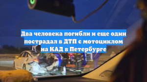 Два человека погибли и еще один пострадал в ДТП с мотоциклом на КАД в Петербурге
