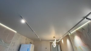 Натяжные потолки | Натяжной потолок со световыми линиями| Воронеж