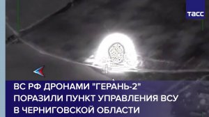 ВС РФ дронами "Герань-2" поразили пункт управления ВСУ в Черниговской области