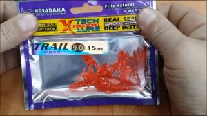 Мотыль Berkley Blood Worms Maxi, Виброхвост Pontoon 21 Awaruna, Kosadaka