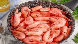 Жареные креветки с лимоном