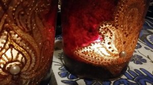 Подсвечники в индийском стиле ручная роспись