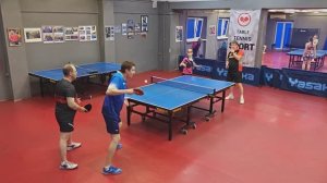 жесть! Чирков/Мокров (1083) - Тартынский/Тартынская (711) настольный теннис 14.08 Парный турнир