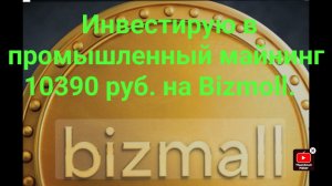 Инвестирую в промышленный майнинг 10390 руб. на Bizmall.