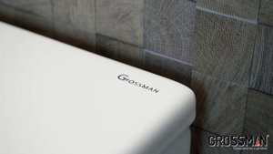 Унитаз-компакт Grossman, крышка тонкая микролифт, безободковый, белый, GR-4445S