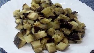 Жареные грибы с баклажанами