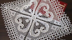 КВАДРАТНАЯ САЛФЕТКА С СЕРДЕЧКАМИ. ЧАСТЬ 3