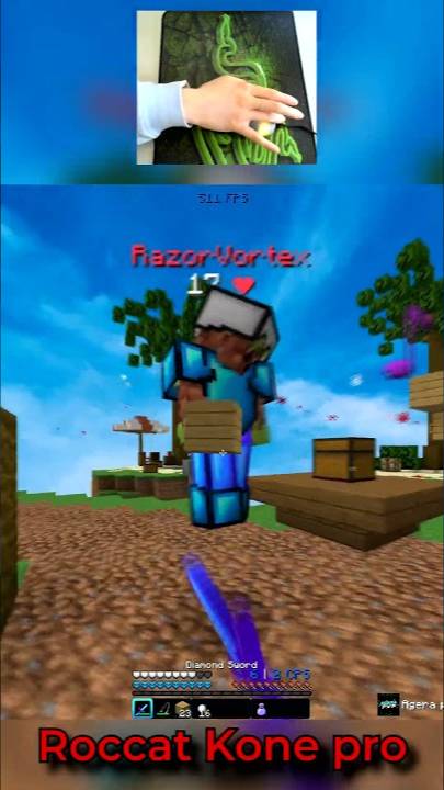 Лучшая мышка для Майнкрафт! Roccat Kone Pro #skywars #bedwars #пвп смотреть онлайн
