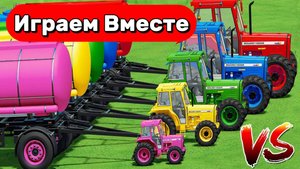 МУЛЬТИКИ ПРО РАЗНОЦВЕТНЫЕ МАШИНКИ ТРАКТОРЫ И ГОРКИ ДЛЯ ДЕТЕЙ 🚜🚜🚜