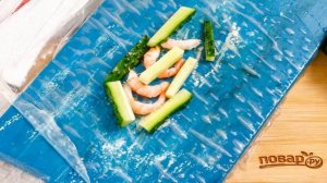 Жареные спринг-роллы с креветками