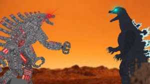 Годзилла финальные войны VS меха Годзилла 2021