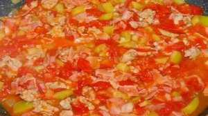 Фриттата с мясом и овощами