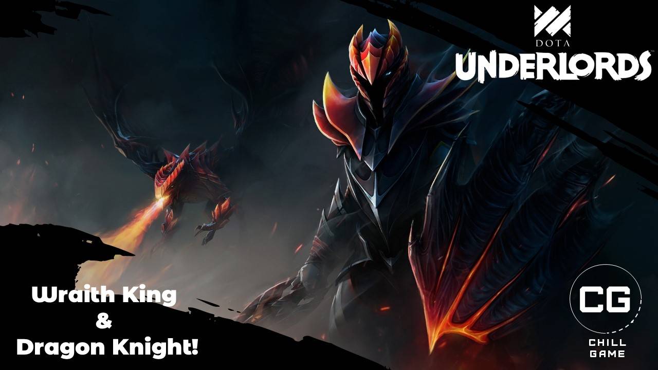 Падшие, запертые в углу карты, с пассивкой Wraith King и уроном от Dragon Knight! Dota Underlords смотреть онлайн