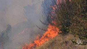 Ликвидация ландшафтных пожаров вблизи с. Трёхпрудное и с. Константиновка Симферопольского района