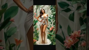 Красивая девушка танцует.