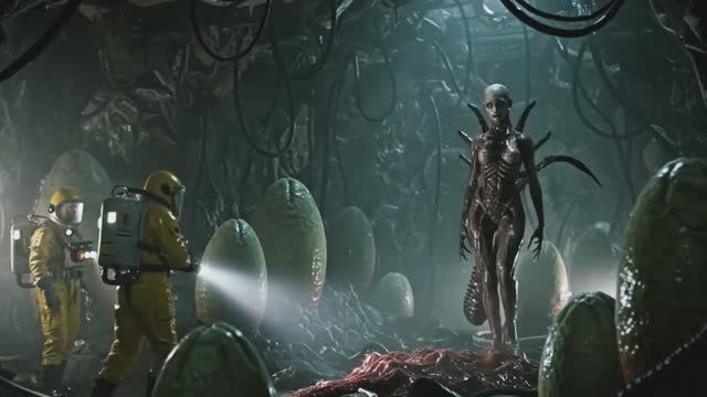 Woman infecter Xenomorph bacteria -1950s Super Panavision 70 -1950