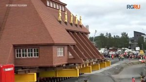 На севере Швеции перемещают историческое здание церкви весом 672 тонны