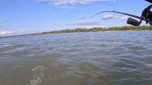 Ловля на крэнк ультралайт кастингом на быстром течении.