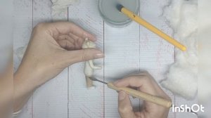 Кошечка с клубочками - ватная игрушка, часть 2. Трусики с рюшами