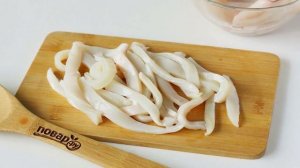 Жареные кальмары в соевом соусе