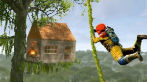 Я построил первый ДОМ НА ДЕРЕВЕ В ДЖУНГЛЯХ в официальном расте... rust(топляк)