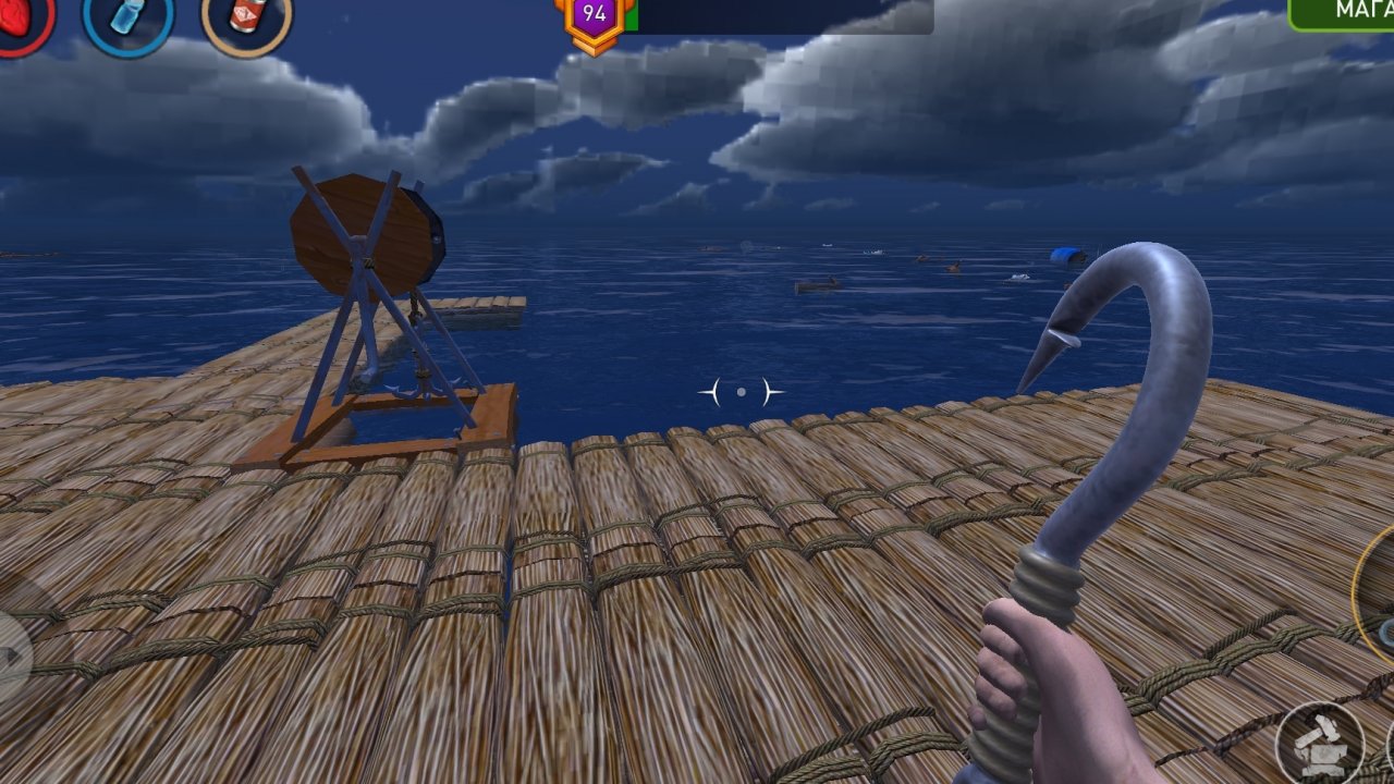 выживание на плоту  .