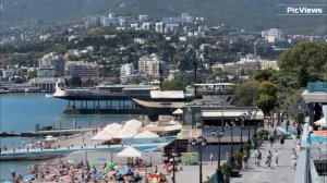 КРЫМ Ялта сегодня 20 августа 2025 пляж Приморский. Море и погода в Ялте сейчас. Обстановка на пляже