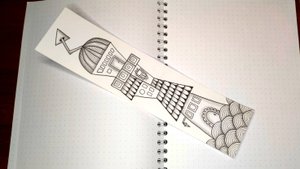 Закладка-раскраска Мультяшный домик