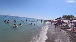 СОЧИ Лазаревское пляж Дельфин сегодня 21 августа 2025. Погода в Лазаревском сейчас. Обстановка