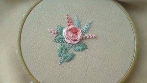 вышивка цветка