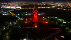 Ночной Волгоград.Родина-Мать
