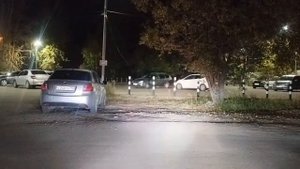 Диодные лампы H1 в ближнем свете фар ваз 2112 ночью