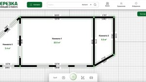 Функционал планировщика помещений с 3D и 2D видом и режимом разделения экрана