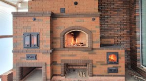 Процесс кладки печного комплекса