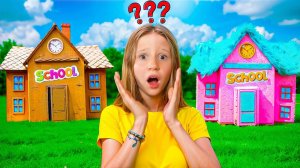 Картонное и пушистое школьное приключение для детей с Настей