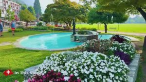 Утренняя суета в городе Интерлакен, Швейцария🇨🇭Летняя прогулка по швейцарскому городу