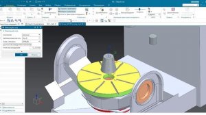 Обработка кругового массива отверстий вращением стола NX1980
