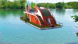 Build Creative Beautiful Boat-House To Relax In The Forest
