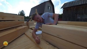 Строим одноэтажный дачный дом из бруса в Эжве Сыктывкар #Надежда1
