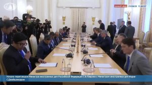 🔴 #ПрямойЭфир: Начало переговоров С.В.Лаврова с Министром иностранных дел Индии С.Джайшанкаром