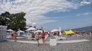 СОЧИ Лазаревское пляж Взморье сегодня 21 августа 2025. Море и погода в Лазаревском сейчас