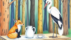 "Лиса и журавль", русская народная сказка.