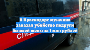 В Краснодаре мужчина заказал убийство подруги бывшей жены за 1 млн рублей