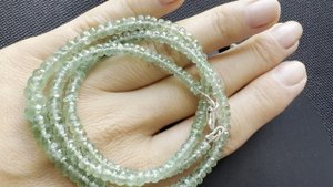 Изумруд колье 48 см бусины 5-3 мм ИЗУ022