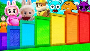 ВЫЖИВАНИЕ В ОГРОМНЫХ ПОРТАЛАХ КУКЛА ИЗ ИГРЫ КАЛЬМАРОВ СПРУНКИ ЛАБУБУ МЕМЫ БРЕЙНРОТ В МАЙНКРАФТ