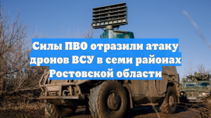 Силы ПВО отразили атаку дронов ВСУ в семи районах Ростовской области
