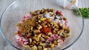 Домашняя колбаса с грибами