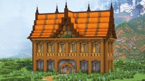 Большой дом в майнкрафте.